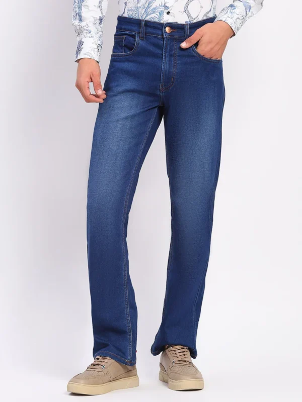 Sraddos Stretchable Dark Blue Cotton Blend Jeans