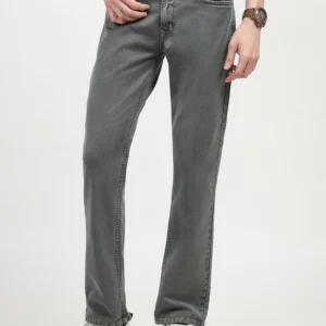 Olive Cotton Regular Fit Jeans