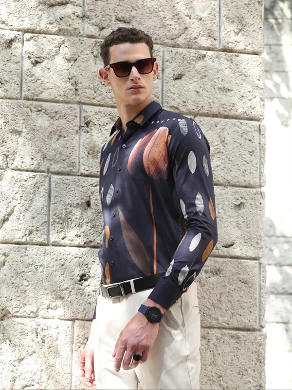 Sraddos Abstract Print Cotton Shirt