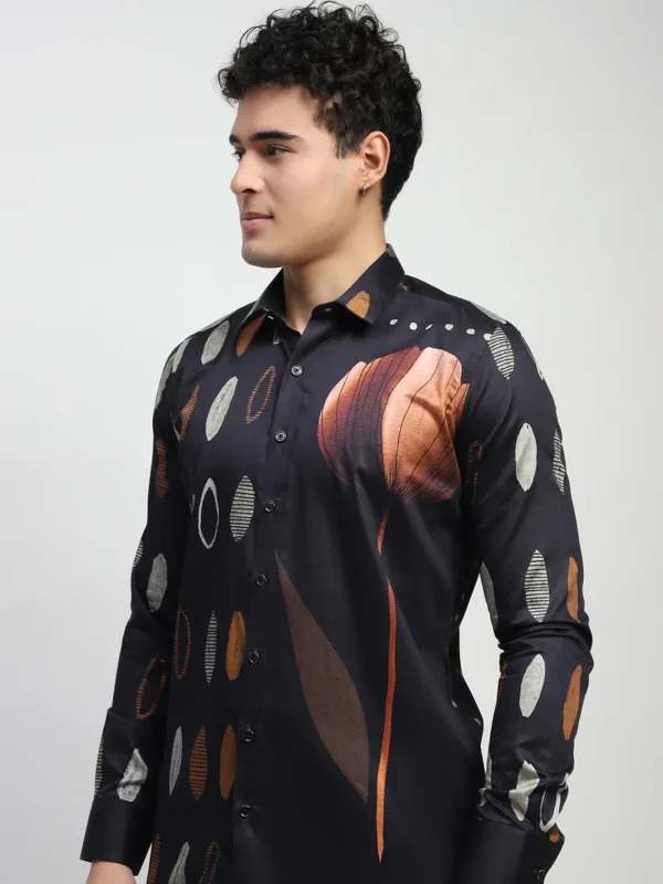 Sraddos Abstract Print Cotton Shirt - Image 2