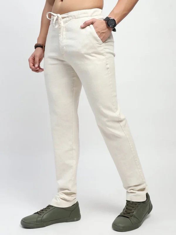 Sraddos Natural Solid Cotton Trouser - Image 2